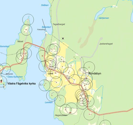 Stenbyn Området har ett 30-tal hus i relativt samlad bebyggelse (se glapp ).
