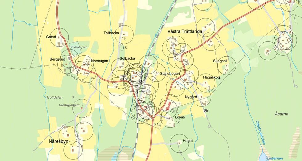 Björkebol/ Håltebyn Området har spridd bebyggelse om flertalet små kluster med