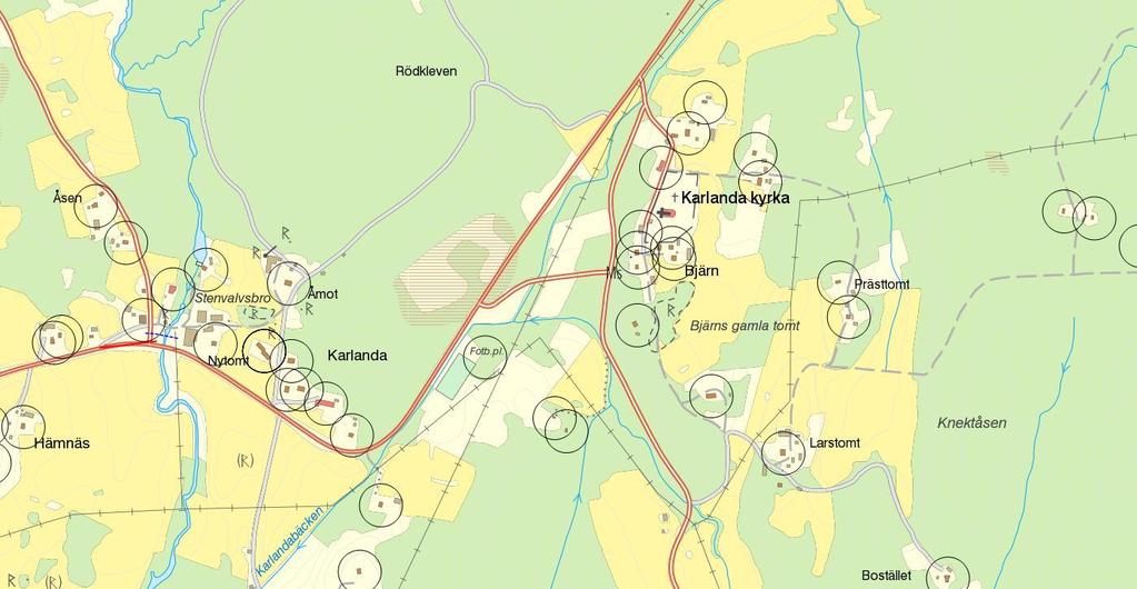 Karlanda Västra sidan av området har