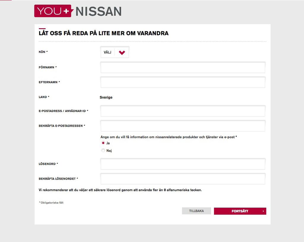 3. Fyll i formuläret med användarinformation. 4.