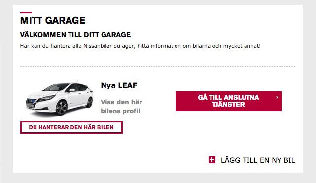 tjänster. På sidan Anslutna tjänster kommer din aktiva prenumeration att ge dig åtkomst till alla NissanConnect EV-funktioner.