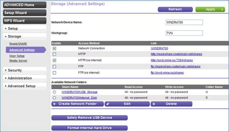 Formatera hårddiskenheten från routermenyn 1. Välj Advanced (avancerat) > Storage (lagring) > Advanced Settings (avancerade inställningar). 2.