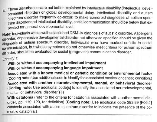 diagnostic upgrading ) ASD (A) Bestående svårigheter i socialkommunikation/interaktion (övergripande, tex) (B) Stereotypa, repetitiva mönster (min.