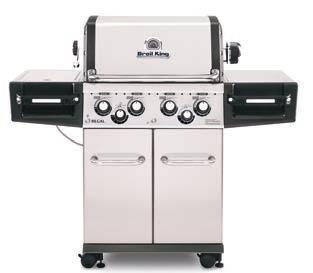 958343 SE L:160 D:65 H:124 REGAL S590 PRO 16 kw brännarsystem i rostfritt stål 2,7 kw professionell sidobrännare i gjutjärn 4,4 kw bakre rotisseribrännare i rostfritt stål Rotisseriset Premium ingår