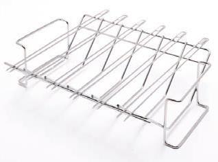 grillsystem i rostfritt stål Linear-Flow ventiler med 180 Sensi-Touch control Deluxe Accu-Temp termometer Sure-Lite elektroniskt tändsystem Rostfria handtag Grillugn i rostfritt stål med sidor i