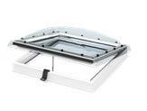 Takfönsterkupol planglas singelmontage För platta tak Karm och båge i högklassig PVC Invändig lågenergiruta med invändigt laminerat glas U-värde 1,2 W/m 2 K beräknat som takfönster Smutsavvisande
