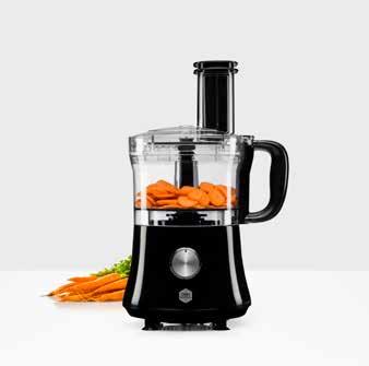 MATLAGNING Matberedare Matberedare MATLAGNING Food Processor Compact Fresh Steel Kraftfull, kompakt matberedare i rostfritt stål för att riva, skiva och mixa 2 hastigheter och pulsfunktion