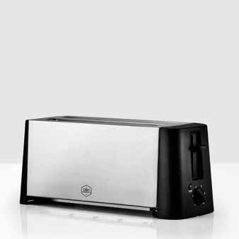 MATLAGNING Brödrostar Brödrostar MATLAGNING Toaster Design Inox 2 2-skivig brödrost i rostfritt stål Steglös inställning av önskad rostningsgrad Löstagbart smultråg High rise funktion för att lättare