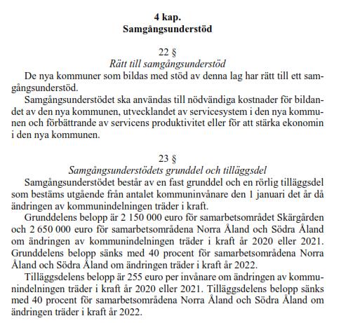 22 Samgångsunderstöd 23 Samgångsstödets grunddel och tilläggsdel Det mest iögonenfallande i skrivningarna är