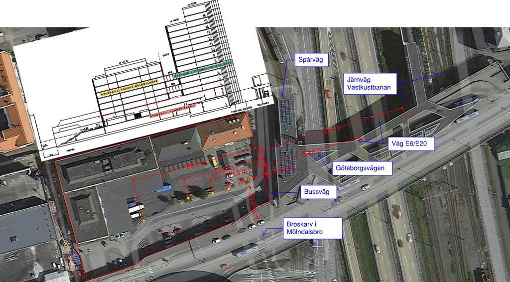 Fackområde TEKNISK-PM, DETALJPLAN DEVELOPMENT AB. Bilaga B1 1 (1) Vibrationsmätningar: Plan över mätpunkter 3 2 1 4 Figur B1.