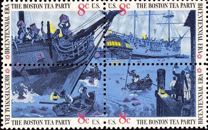 3 kastade lådorna med te i vattnet. Denna händelse fick sedan namnet: The Boston Tea Party och har sedan dess varit en symbol för motståndet mot England och för amerikansk frihet och patriotism.