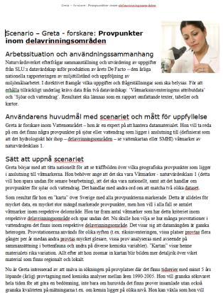 Exempel på scenario Exempel på process för att ta