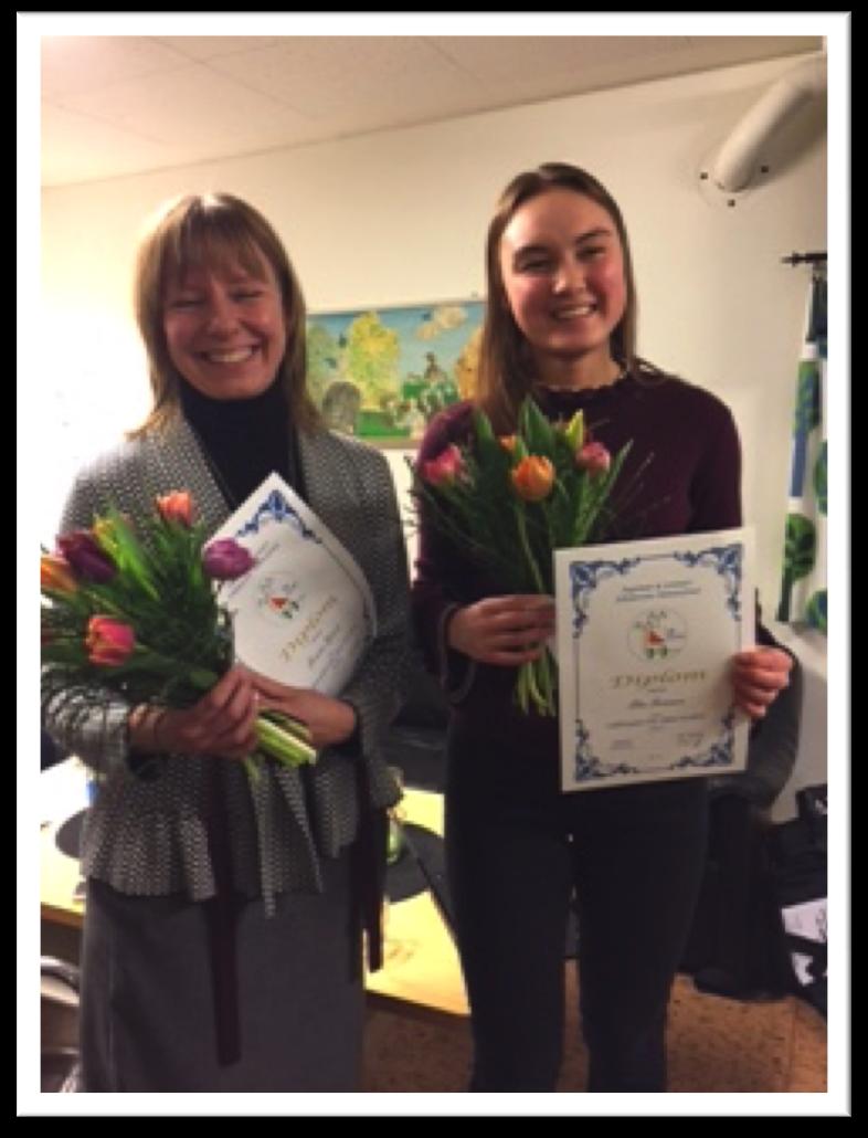 Lennart & Ingemar Johanssons minnesfond Jessica Björck och Elin Svensson mottog stipendier från Lennart och Ingemar Johanssons minnesfond på årsmötet.