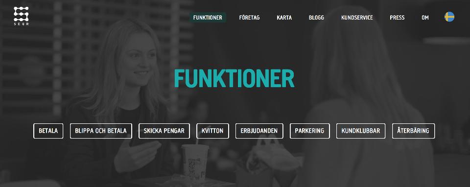 Seqr kan användas antingen med betalning direkt från