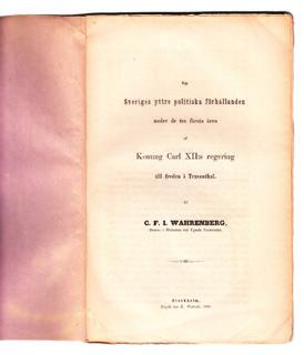 24 TENGBERG, Niklas. Konung Gustaf III:s första regeringstid. Till och med 1772 års statshvälvfning. Fragment af Gustaf III:s historia. Utgifvet av C. T. Odhner. Lund, C. W. K. Gleerup, 1871.