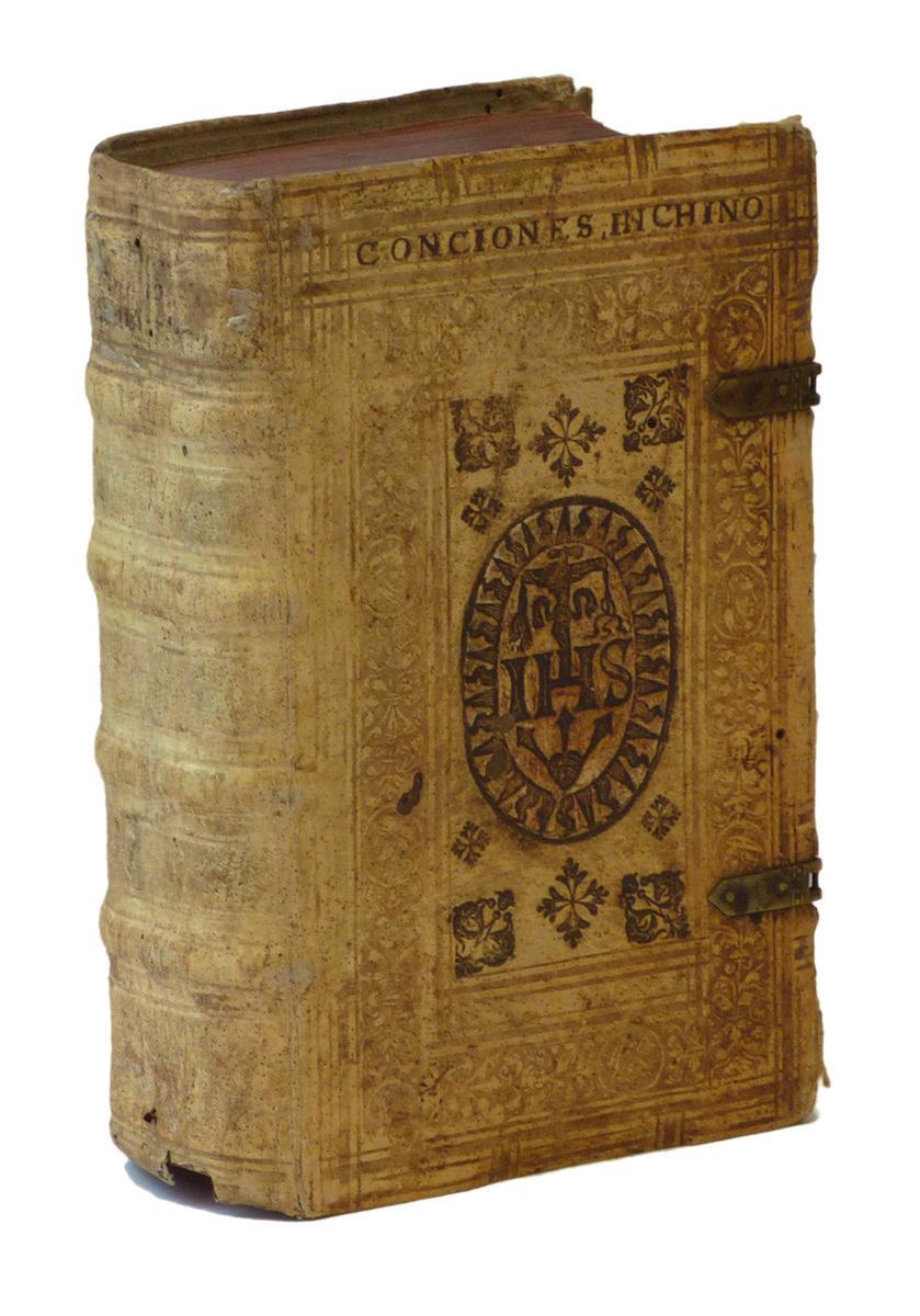 8 INCHINO, Gabriele. Conciones de quatuor hominis novissimis. Nunc primum ex Italico in Latinum idioma conversae interprete F. Antonio Dulcken. Cologne, Ioannem Crithium, 1609. 8vo. Engr.