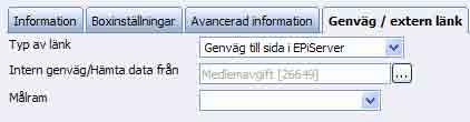 Sorteringsindex Du kan sortera sidorna som visas i menyn längst upp genom att ange sorteringsindex. Notera även att sorteringsordning behöver vara Enligt sorteringsindex.