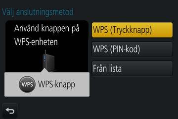 Wi-Fi Om anslutningar Ansluta via en trådlös åtkomstpunkt ([Via nätverk]) Välj en anslutningsmetod för att ansluta till den trådlösa åtkomstpunkten.