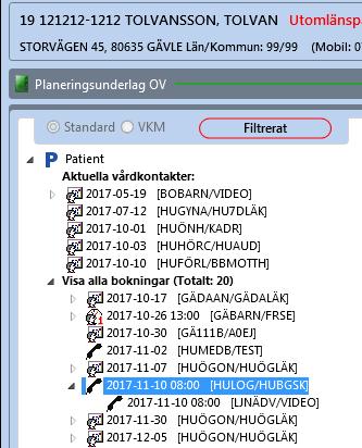 Beskrivning 6(7) 5. Kallelse Brev: Välj lämplig kallelse för vård på distans utifrån vart patienten ska genomföra besöket. Skriv ut kallelse och skicka till patienten på sedvanligt sätt.