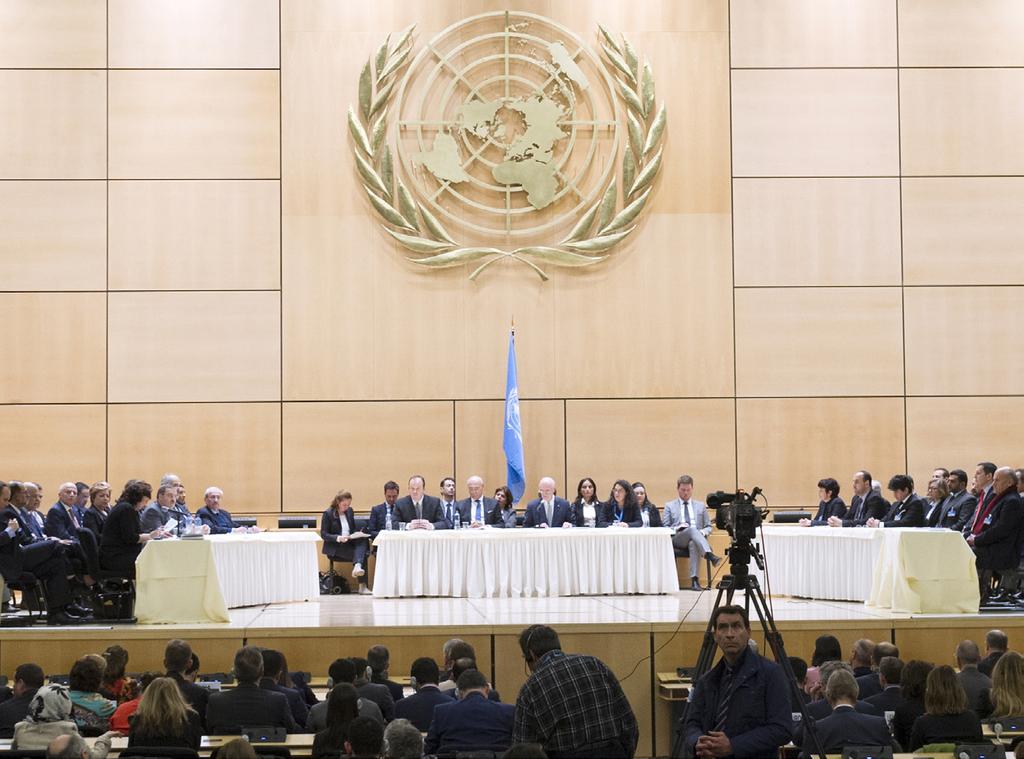 Foto: UN Photo/Violaine Martin Genève IV-konferensen. GENÈVE IV-KONFERENSEN Den 23 februari 2017 inledde FN:s särskilda Syriensändebud Staffan de Mistura den fjärde omgången av Syriensamtal i Genève.