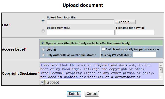 Copyright Disclaimer Markera i kryssrutan för att acceptera de