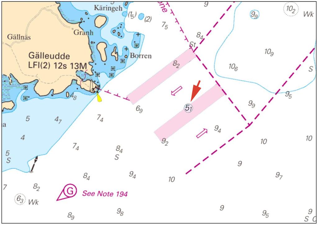 2018-01-11 13 Nr 685 Hinder under vattnet Sjöfartsverket. Publ. 6 januari 2018 * 12765 (T) Sjökort: 131 Sverige. Vänern och Trollhätte kanal. Vänern. Värmlandssjön. Gässlingegrund. Vindkraftverk.