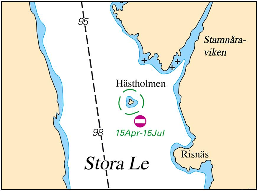 2018-01-11 14 Nr 685 Ändra Hästholmen enligt bild samt flytta ön 85 meter mot norr till 58-59,340N 011-54,560E Inför naturreservat med
