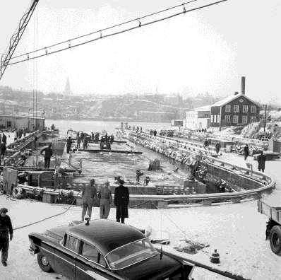 Militärt område 1918-1969 Den stora GV-dockan byggdes