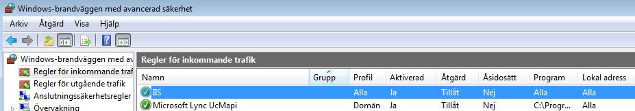 Registrera licenser RCO Access - Driftsätta 9. Expandera Default Web Site i vänstra rutan och markera M5UserAPI. 10. Dubbelklicka på SSL-inställningar. 11. Markera Kräv SSL.