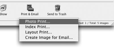 Skriva ut bilder Använda programvaran i MacOS Grunderna 49 Det går att skriva ut bilder på tre sätt med ImageBrowser: [Photo Print/Fotoutskrift], [Index Print/Indexutskrift] och [Layout