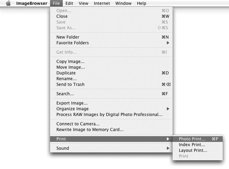 Använda programvaran i MacOS Avancerade tekniker 57 Funktioner i ImageBrowser I det här avsnittet