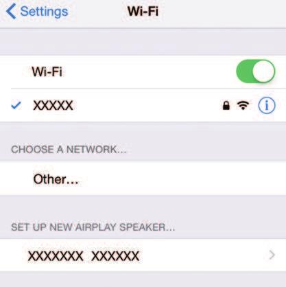 Dela Wi-Fi-inställningarna på en ios-apparat (WAC) Du kan enkelt upprätta en trådlös anslutning genom att använda anslutningsinställningarna med WAC (Wireless Accessory Configuration) på iosapparater