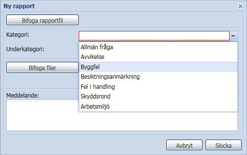 INFOVY Alternativ för stängning: Markera detta val om du vill kunna ange information om avvikelser i dina rapporter som skall avslutas. Alternativen är: Nej, Ja eller Bestående.