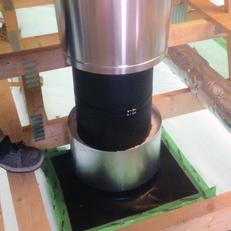 Aluminen måst nå minst 100 mm Standardhöjd på tilläggsisolering 800 mm.