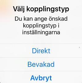 Lägg på när du vill koppla.