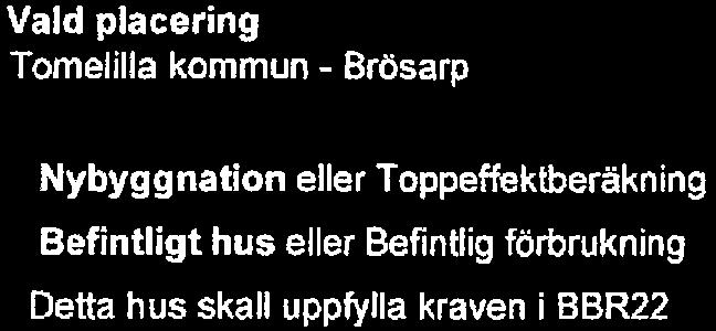 VPW2100 Sida 3 av 7 VPW2100 10 Vald placering Tomelilla kommun - Brösarp Väderdata levererat av METEONORM Nybyggnation eller
