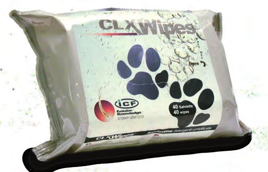 HUD CLX wipes Våtservetter till hund, katt, häst och andra djur.