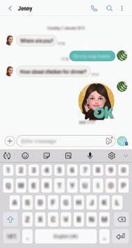Appar och funktioner Skicka Min emoji-dekaler Du kan även skicka Min emoji-dekaler som ser ut som dig via meddelanden.