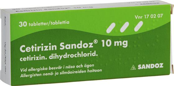 Till hela familjen från 6 år Till hela familjen från 6 år Ceterizin Sandoz