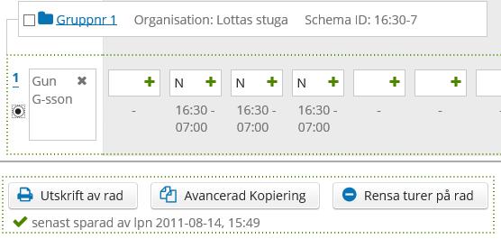 Datum 2017-06-05 34 (39) För att skriva ut alla schemarader väljs knappen Blad utskrift. Innan utskrift s ker visas en bild där möjlighet att förändra utskriften kan göras.