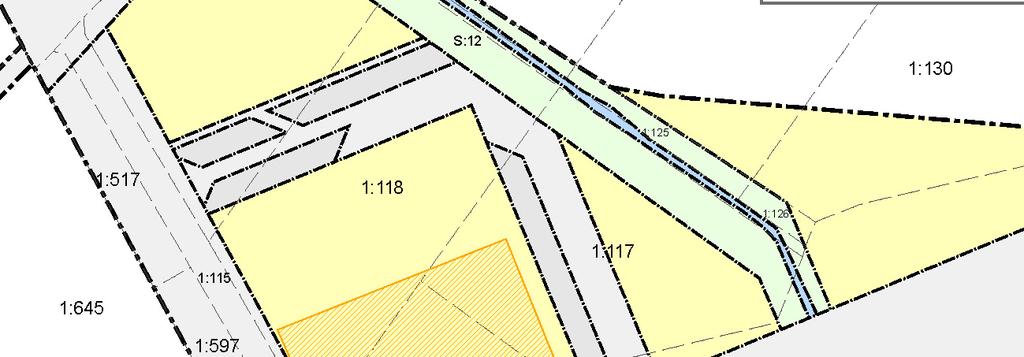 Gemensamhetsanläggningen för parkering, Härryda Hulebäck GA:4, är upplåten på två områden, ett område i norr som är utanför detaljplaneområdet och ett område i söder som är innanför