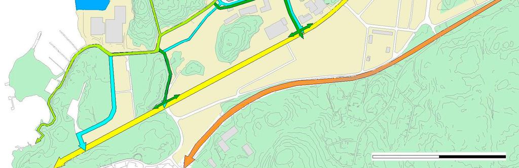 Denna karta kommer att på följande sidor finnas i en mindre skala bredvid den trafikkarta som tar upp det gällande trafikslaget.