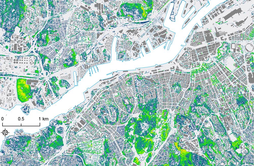 Vegetationshöjd Vegetation > 1m Lindberg F, Johansson L, Thorsson S