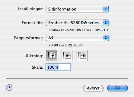 3. Drivrutin och programvara Funktioner i skrivardrivrutinen (för Macintosh ) Den här skrivaren stöder Mac OS 9.1 till 9.2 och Mac OS X 10.2.4 eller senare.