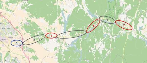 30 (54) Väg 282 ska rustas upp längs hela sträckan och bättre binda samman Uppsala med Roslagskusten och det storregionala kollektivtrafiksystemet.