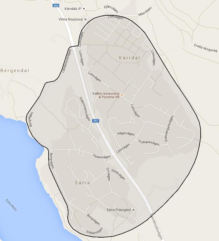 1.3 Avgränsning Sjöberg ligger i östra delen av Sollentuna kommun. Området gränsar till Rinkebyskogen i öster och Edsviken i väster.