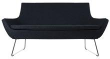 Happy Happy sofa low back Roger Persson 2011 Art. no 12615 150 76 77 42 35 0.95 3.7 94 Steel sled base in white, black or chrome finish. Other colours on request.
