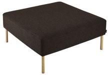 Konnekt Konnekt pouf 100x100 wooden legs Roger Persson 2016 W D H Weight Volume Fabric req. Leather req. Art. no 16129 100 100 43 16 0.5 2.2 49 Legs in solid wood, ash or oak.