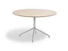 BOND, Ø1200, H720 MM Ø 1200 H 720 JEAN-MARIE MASSAUD Skiva i tre utföranden. 4-krysstativ i krom VITLAMINERAD FORMICA MICRODOT F2255, PLYWOOD MED FASAD KANT 1321151009-72 BORD Ø1200 MM, HÖJD 720 MM 9.