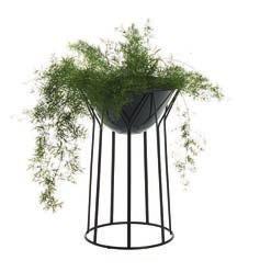 CIRCUS PLANTER, O 2 ASIS Ø 400 H 580 O 2 ASIS FORMFJORD Växtförvaring i lackerad metall (exkl. planteringskärl). Stativ vit- alt. svartlack. Växtutrymme Ø400 mm, höjd 200 mm.